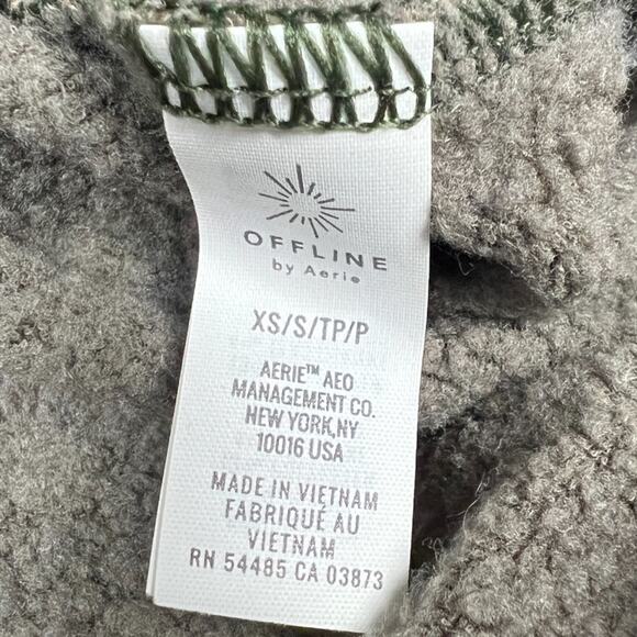 Aerie Offline Poncho Hoodie Camo‎ Green Tan Pullover Women's XS/S Modal Blend - Picture 8 of 11